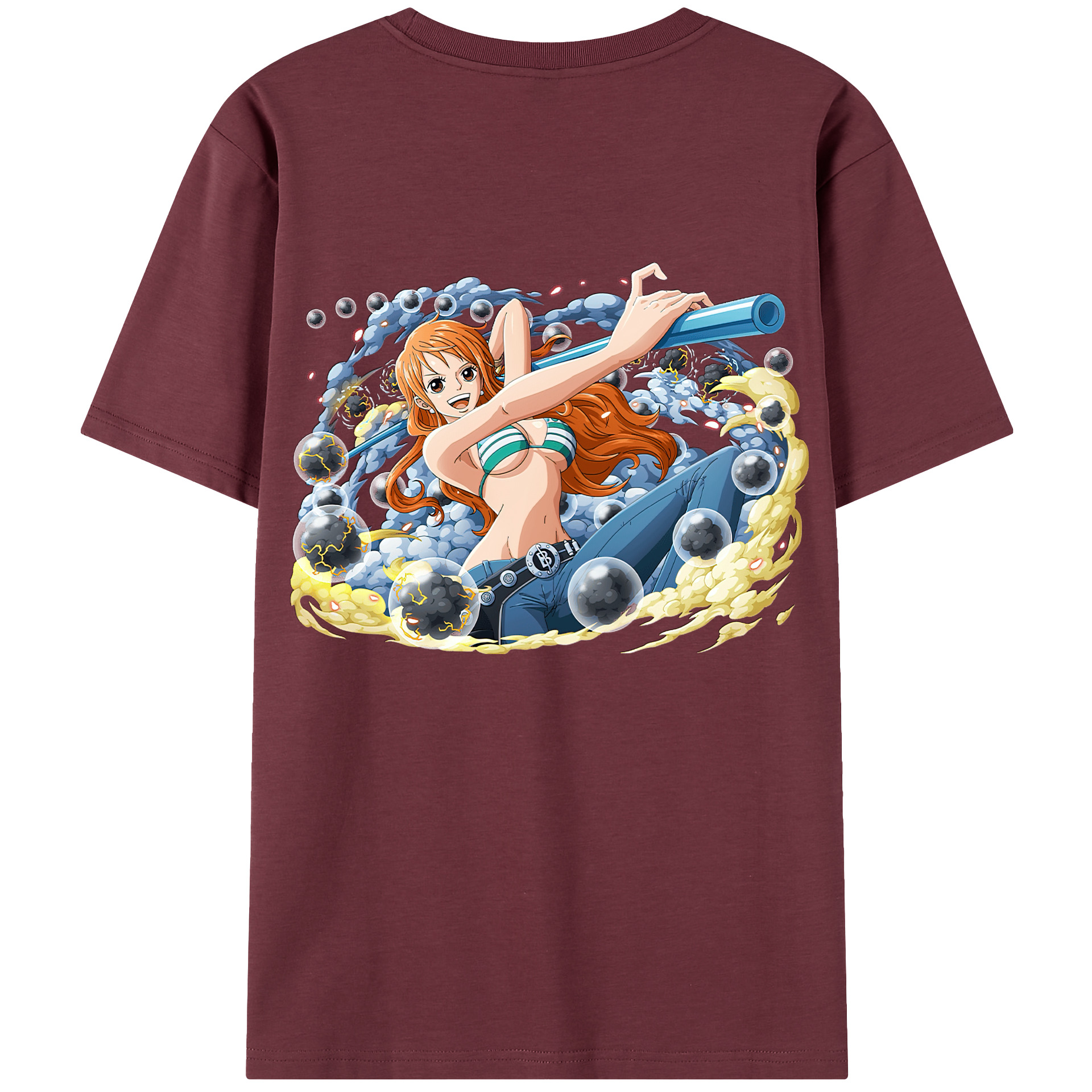 ワンピース ナミ ONE PIECE Nami 綿100％半袖Tシャツ（背面プリント）